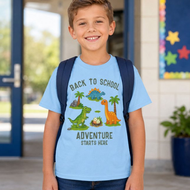 Back to School Adventure Starts Here Dinosaur T-Shirt (Creator Uploaded)