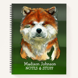 Back to school Akita notebook