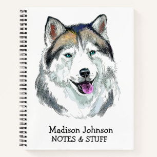 Back to school Alaskan Husky notebook