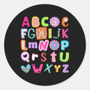 Back To School Alphabet Abcs First Day Of School T Classic Round Sticker