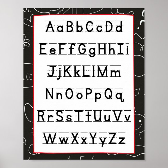 Back to school alphabets for kids  poster (Front)