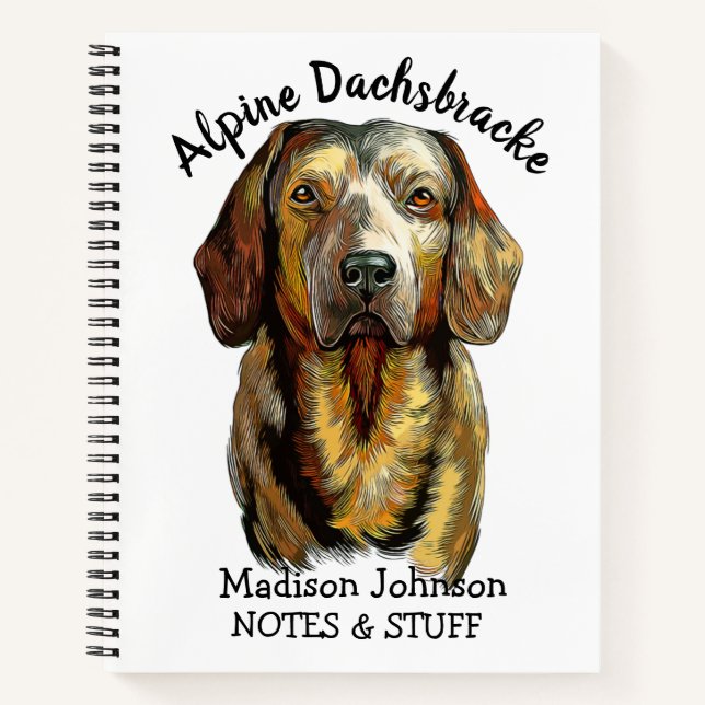 Back to school Alpine Dachsbracke notebook (Front)