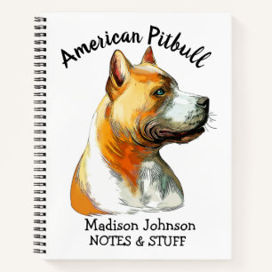 Back to school American Pitbull notebook