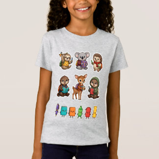 Back to School Animal Squad PNG | Cute Kawaii Kids T-Shirt