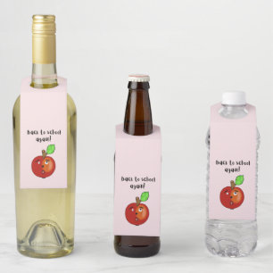 Back to school apple bottle tag