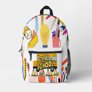 Back To School Backpack With Math Symbols