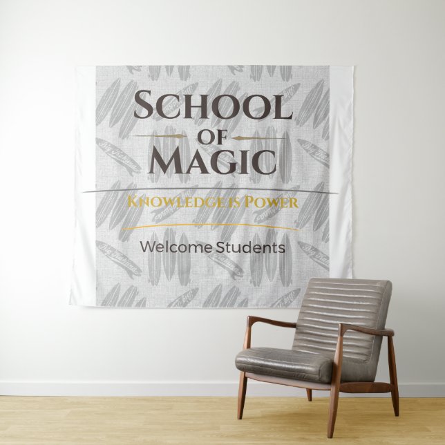 Back to School Banner Classroom Decor Teacher Bann Tapestry (In Situ (Horizontal))