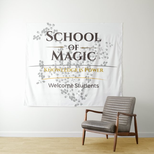 Back to School Banner Classroom Decor Teacher Bann Tapestry (In Situ (Horizontal))