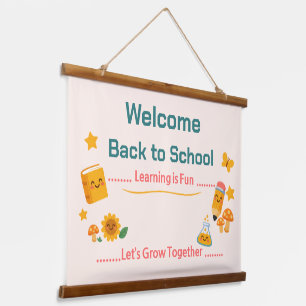 Back to School Banner Classroom Decor Welcome Hanging Tapestry