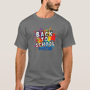 Back To School Bash 2022 Tie Dye Happy First Schoo T-Shirt