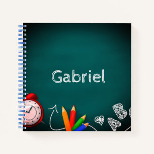 Back to School Blackboard Kids Name beautiful Notebook