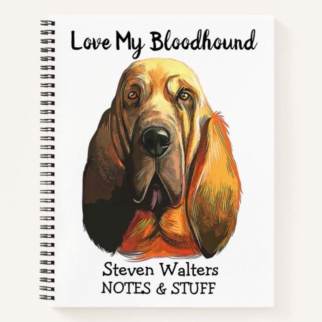Back to school Bloodhound notebook (Front)