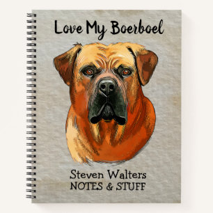 Back to school Boerboel notebook