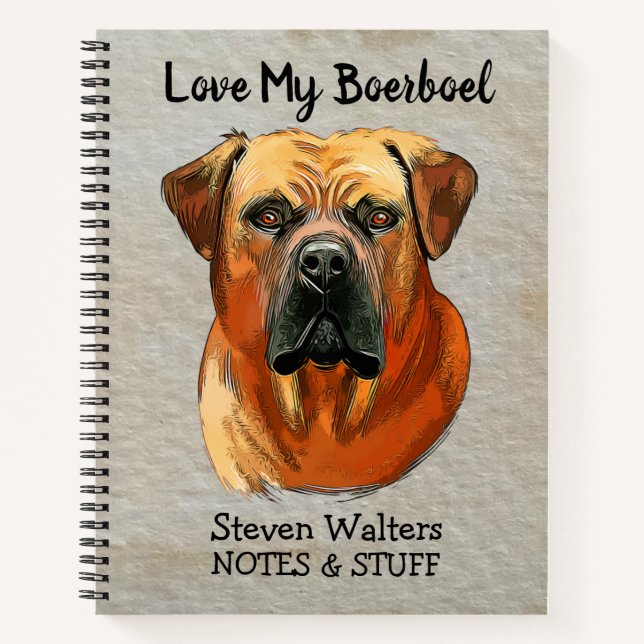 Back to school Boerboel notebook (Front)