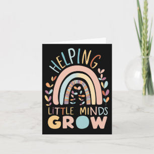 Back-to-school Boho Helping Little Minds Grow Teac Card
