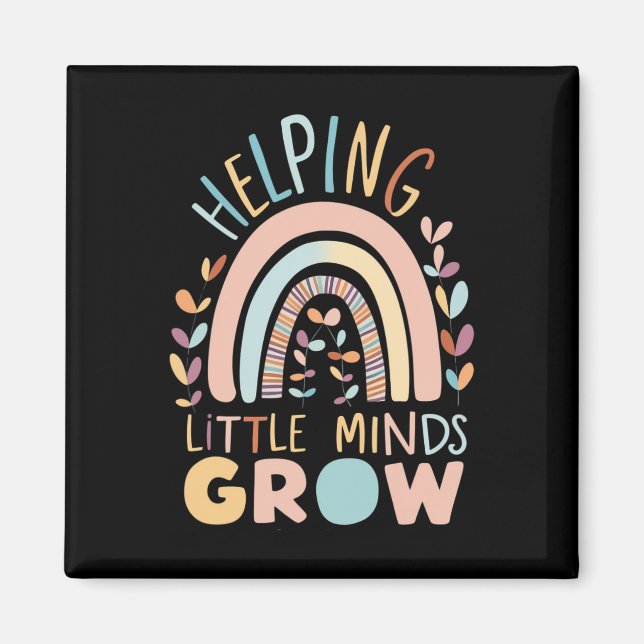 Back-to-school Boho Helping Little Minds Grow Teac Magnet (Front)