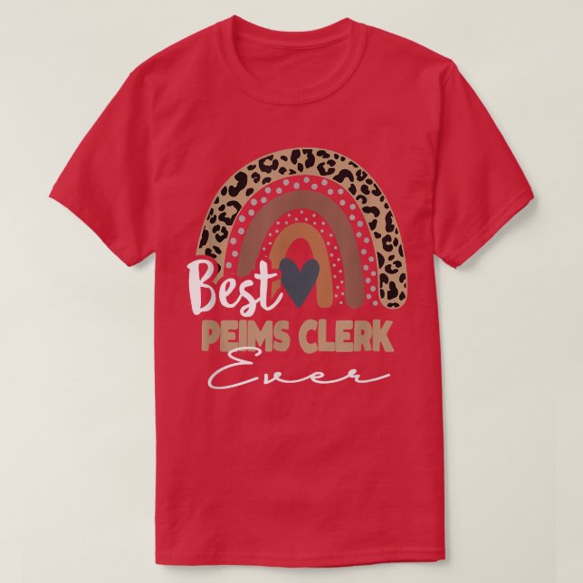 Back To School Boho Rainbow, Peims Clerk  T-Shirt (Design Front)