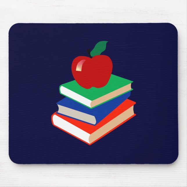 Back to School, Books and Apple Mouse Pad (Front)