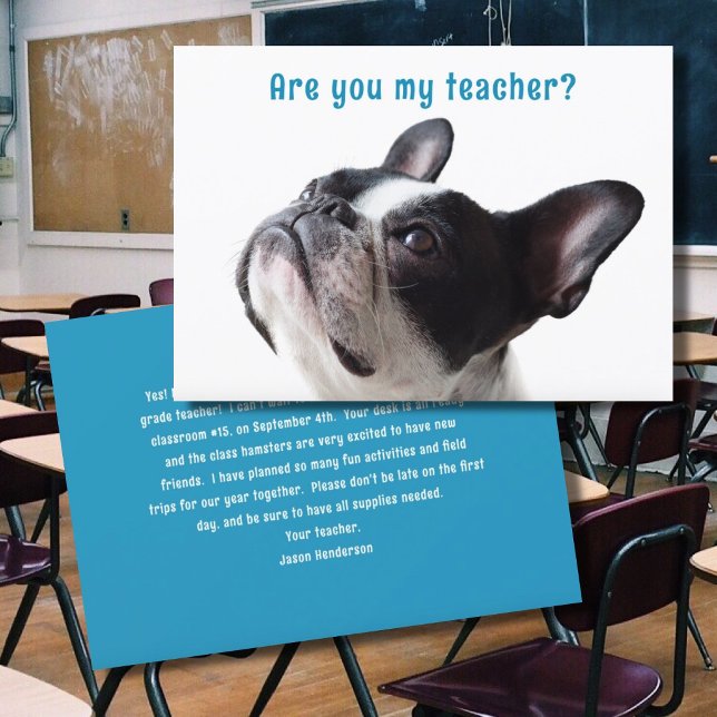 Back to School Boston Terrier Welcome Cards (Creator Uploaded)