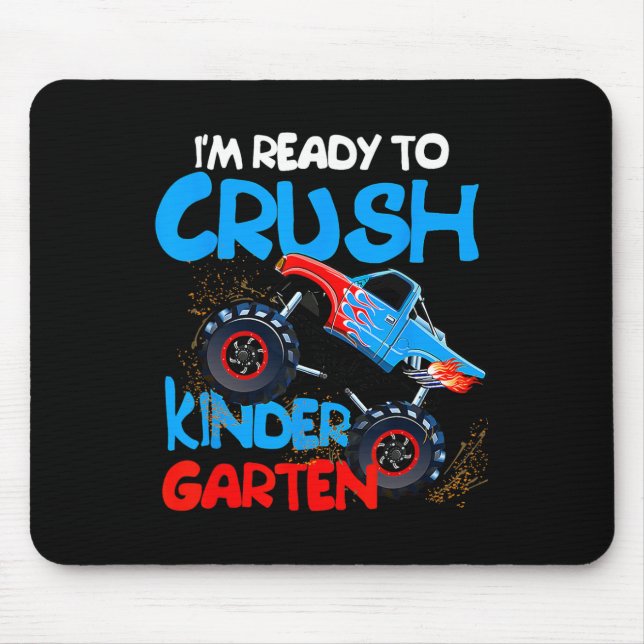 Back To School Boys First Day Of Kindergarten Truc Mouse Pad (Front)