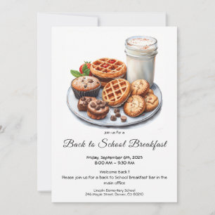 Back to School Breakfast Bar Invitation 