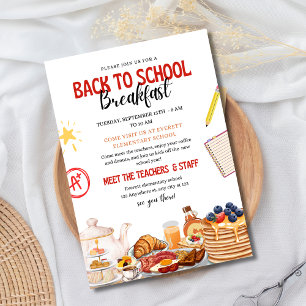 BACK to School Breakfast flyer, Meet The Teachers Flyer