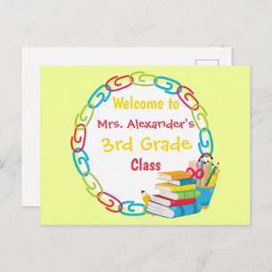 Back to School Bright Postcard