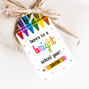 Back to School Bright School Year Favour Tags