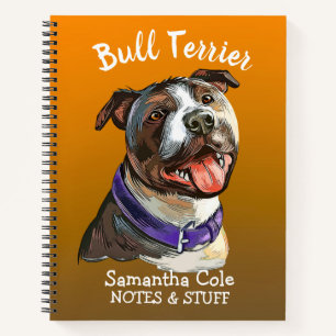 Back to school Bull Terrier Notebook