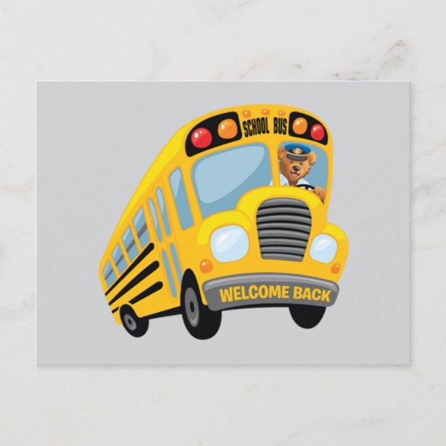 Back to School bus Postcard (Front)