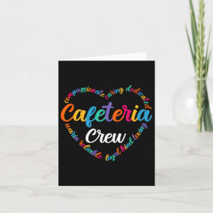 Back To School Cafeteria Crew Shirt Lunch Ladies Card