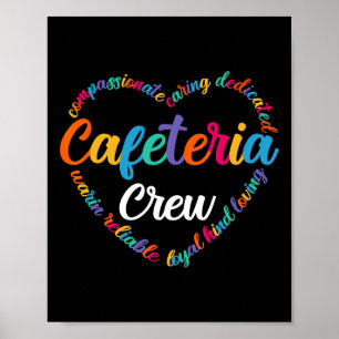 Back To School Cafeteria Crew Shirt Lunch Ladies Poster