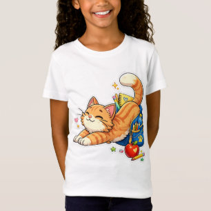 Back to School Cat – Cute Orange Tabby Kitten Scho T-Shirt