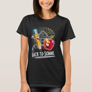 Back To School Chalk Teacher Funny Kids First Day T-Shirt
