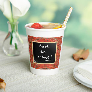 Back To School Chalkboard Paper Cups