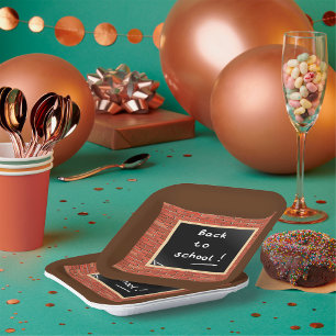 Back To School Chalkboard Paper Plate