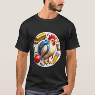 Back To School Chicken Owner Boys Girls Student Ki T-Shirt