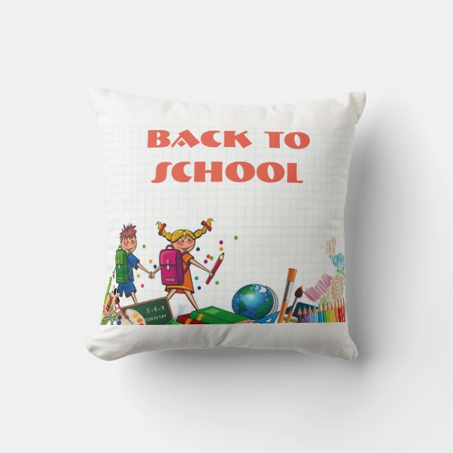 Back to school children cushion (Front)