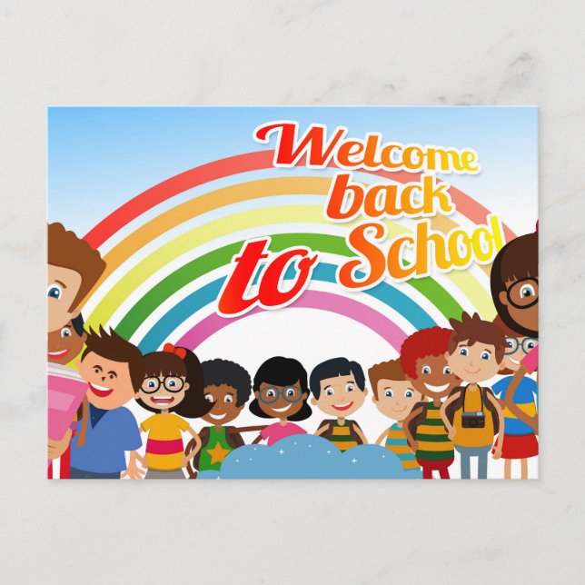 BACK TO SCHOOL CHILDREN POSTCARD (Front)