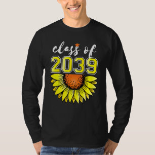 Back To School Class of 2039 HandPrint Pre K Sunfl T-Shirt