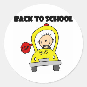 Back to School Classic Round Sticker
