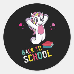 Back to school classic round sticker