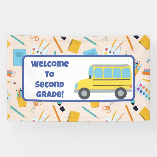 Back to School Classroom Decor Teacher Retro Banner (Horizontal)