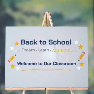 Back to School Classroom Sign Acrylic Welcome Ar