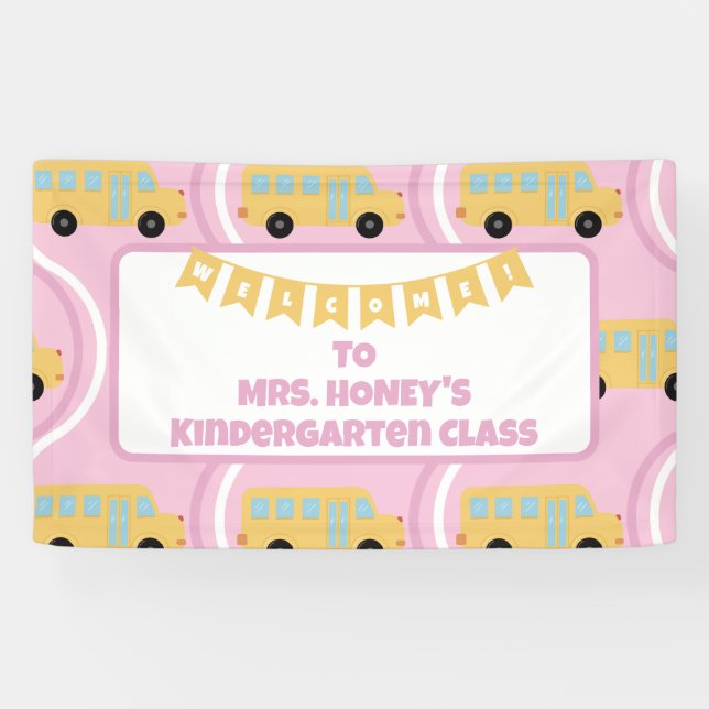 Back to School Classroom Teacher Boho Retro Banner (Horizontal)