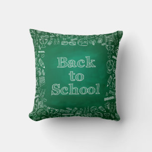 "Back to school" clipart on board Cushion