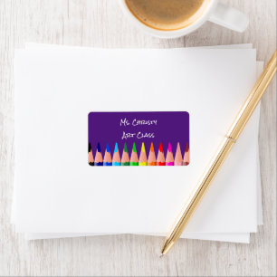 Back to School Coloured Pencils Label