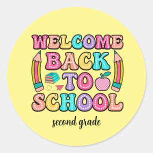 Back to school colourful elementary Sticker