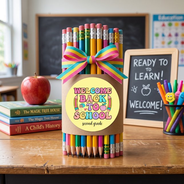 Back to school colourful elementary Sticker (Creator Uploaded)
