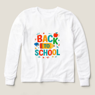 Back to School" Colourful Pencil & Apple Graphic